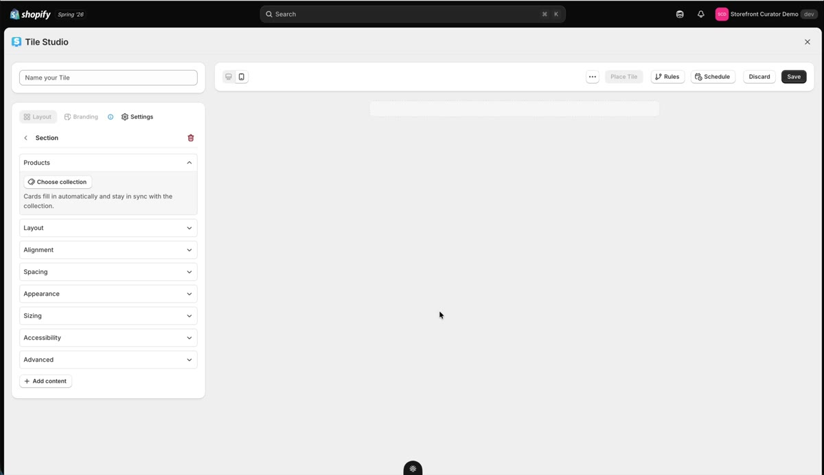 Collection grids that update themselves