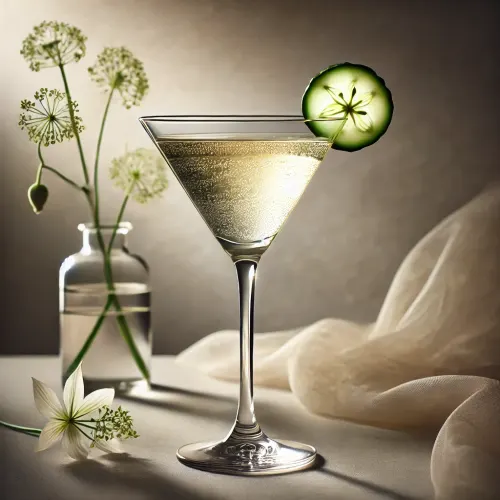 Elderflower Martini Elegance Cocktail Image