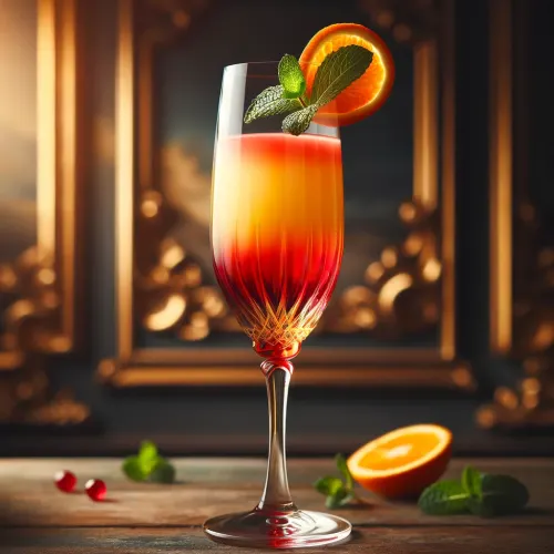 Sunset Boulevardier Fizz Cocktail Image