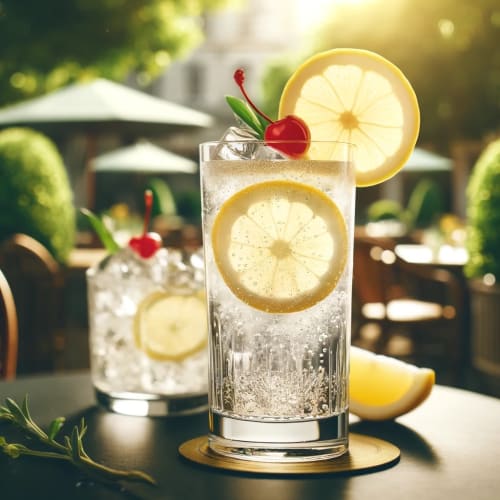Rendering of a Tom Collins Cocktail