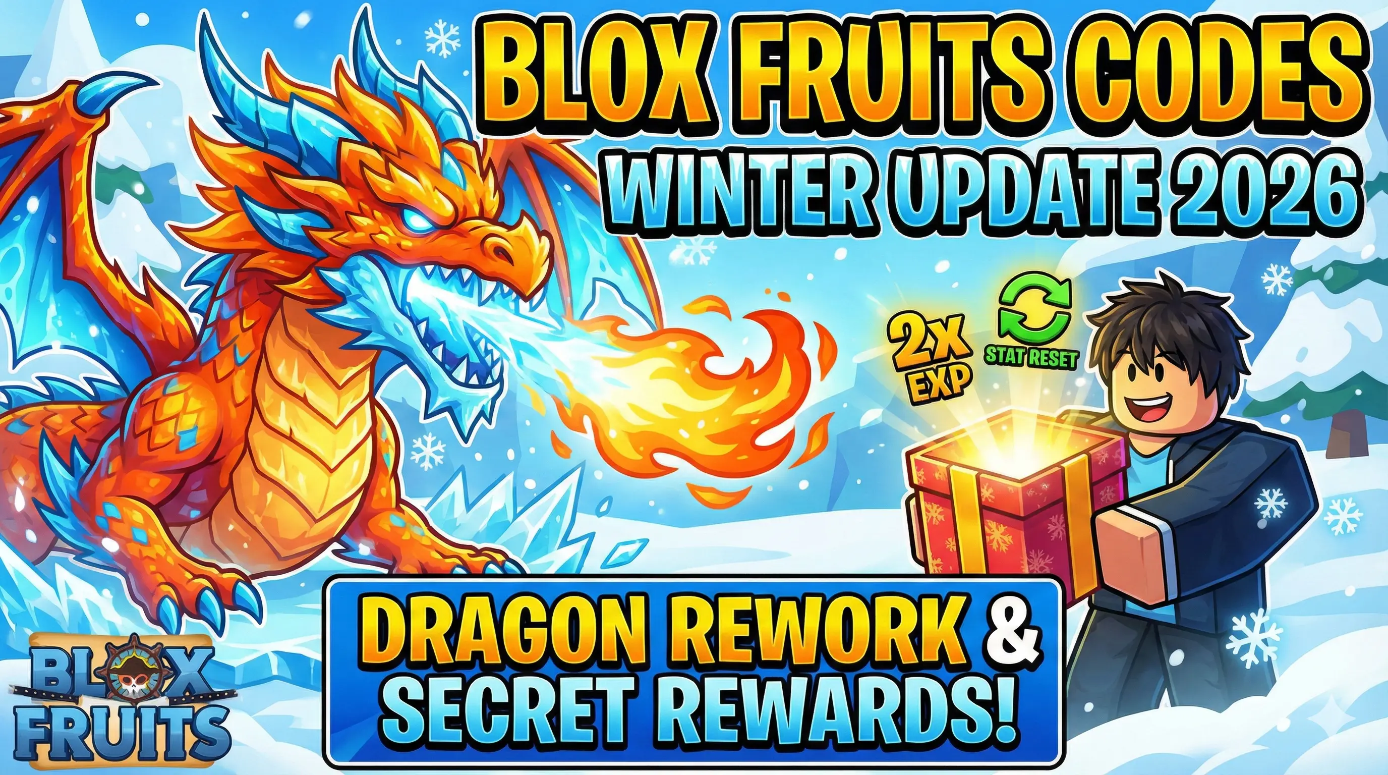 Blox Fruits Codes (Winter 2026 Update) – New Dragon Rework & 2x EXP Codes