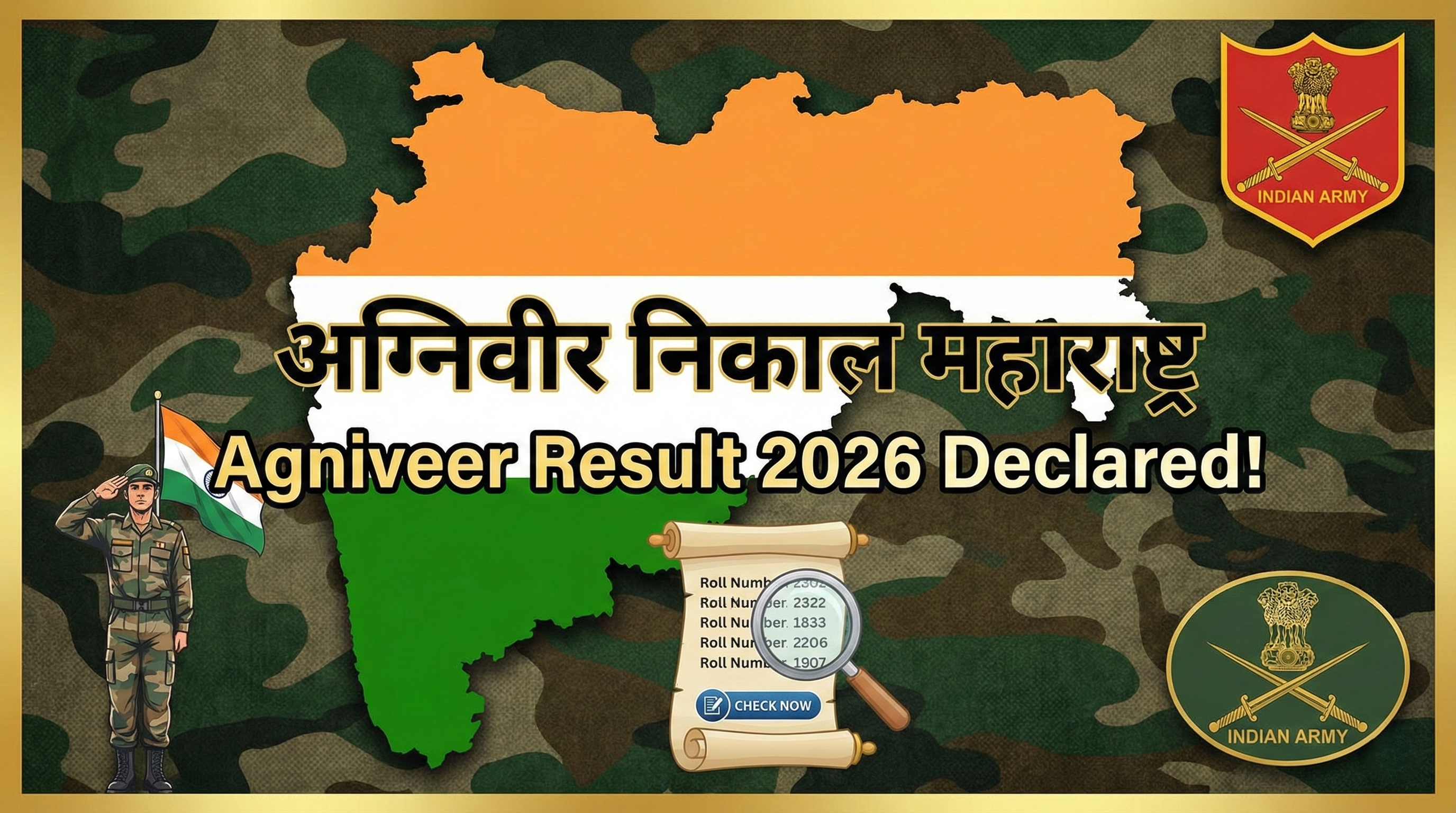 अग्निवीर निकाल महाराष्ट्र 2026 जाहीर: तुमचा निकाल येथे तपासा (डायरेक्ट लिंक) | Agniveer Result Maharashtra