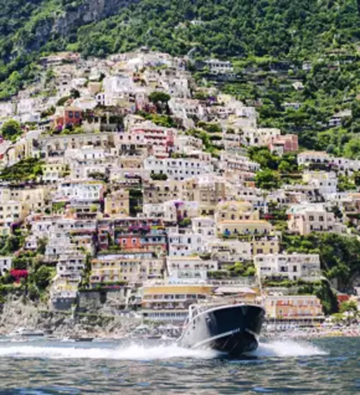 Boat tour view on the Amalfi Coast