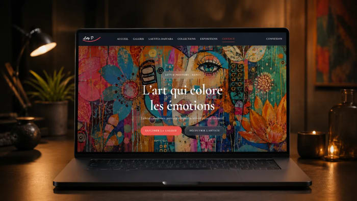 Site vitrine et e-commerce Lety D Peinture réalisé par TitouWeb