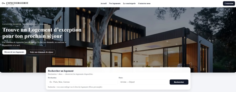 Exemple de plateforme professionnelle développée par TitouWeb