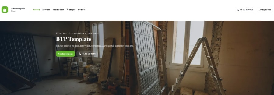 Exemple de site vitrine professionnel créé par TitouWeb à Nancy