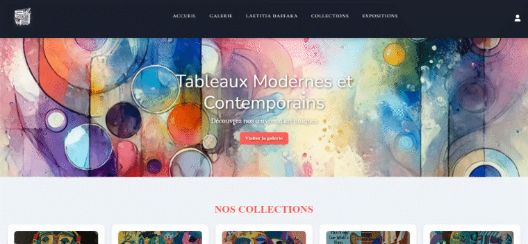 Aperçu du site Laetitia Daffara Peinture