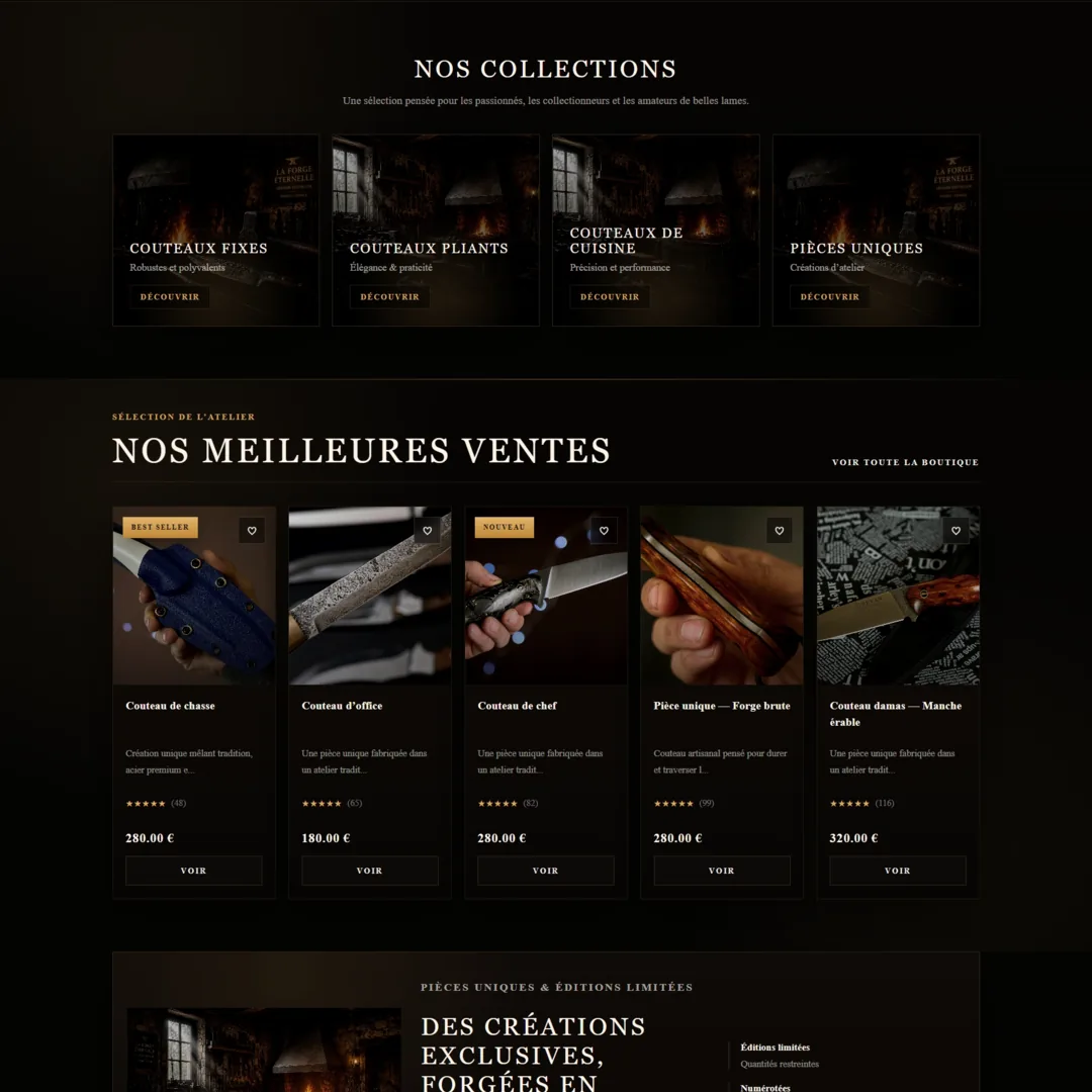 Exemple de site e-commerce développé par TitouWeb