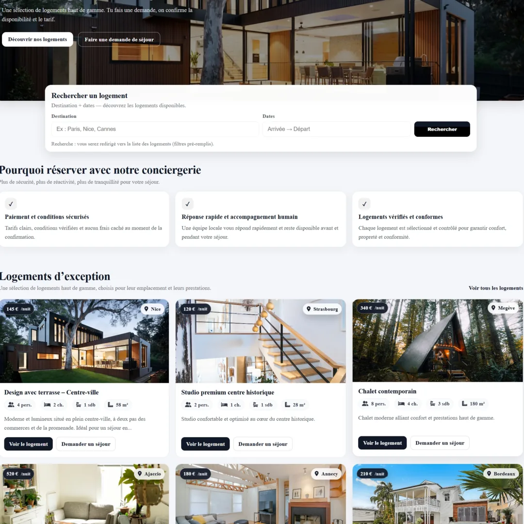 Exemple de plateforme professionnelle développée par TitouWeb