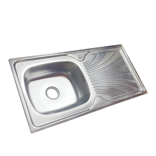 KS-1050XI Single Bowl Stainless Steel Kitchen Sink with Drainboard