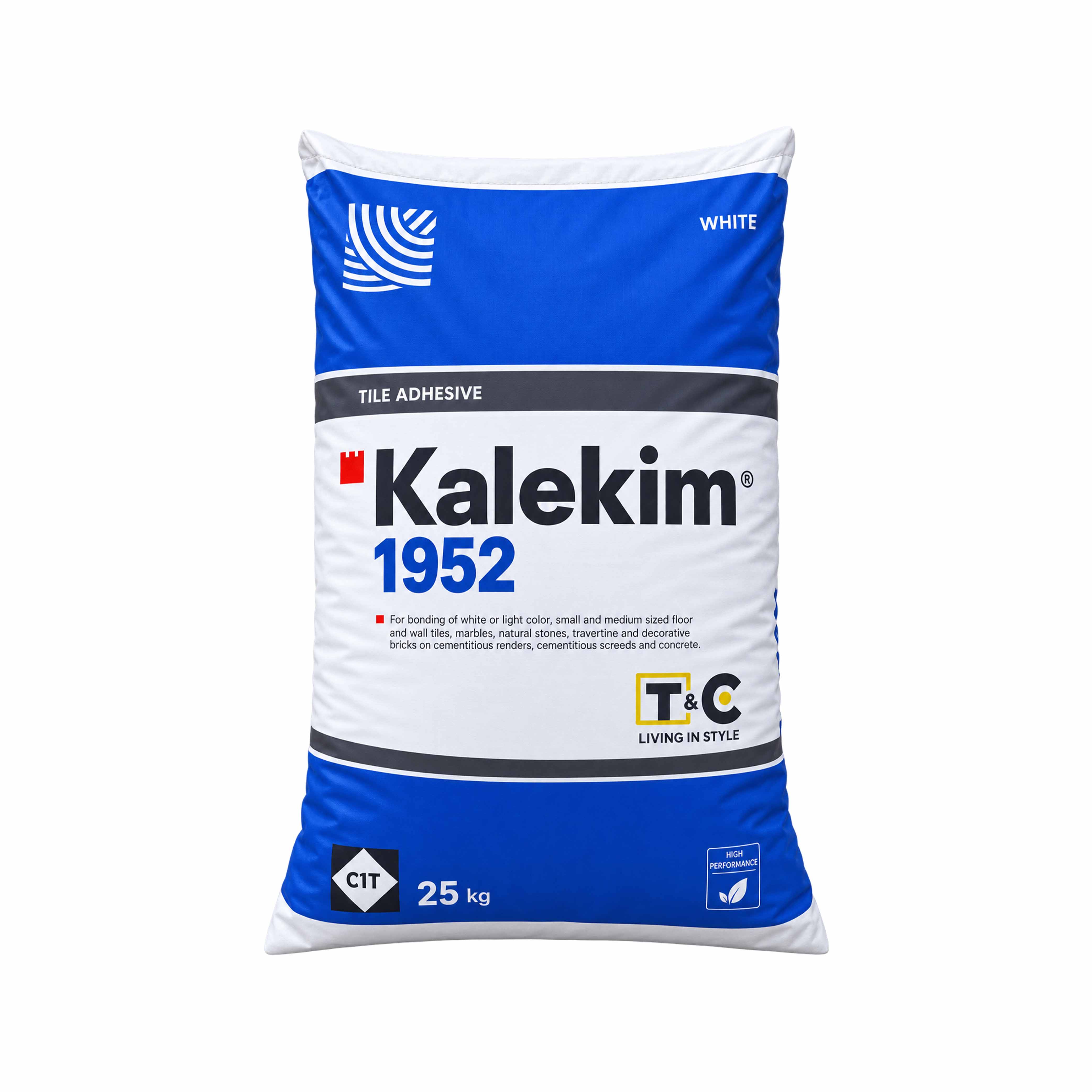 Kalekim 1952 White Tile Adhesive – C1T – 25kg