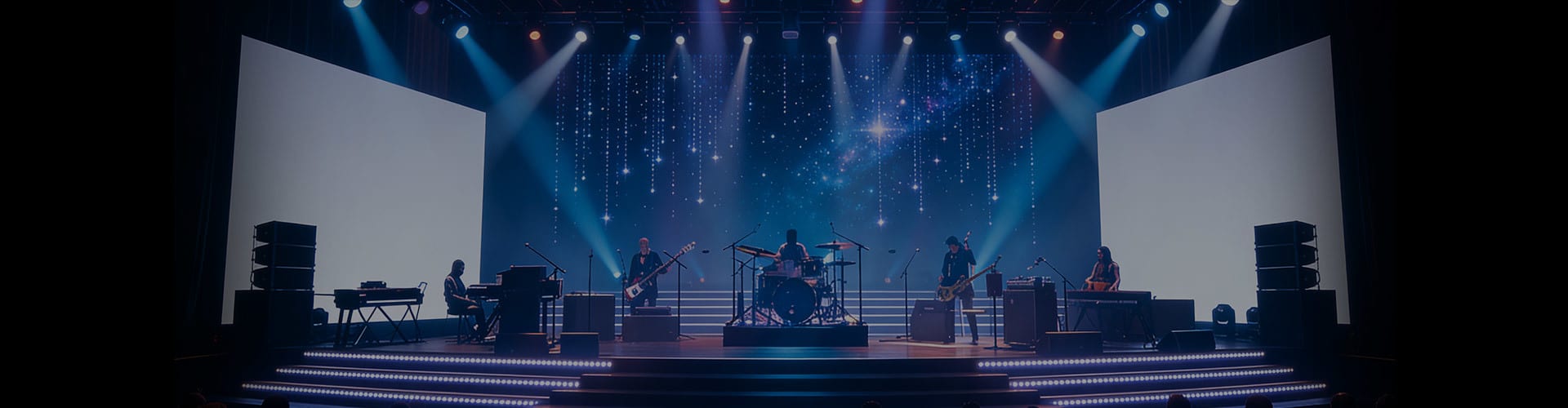CVR sound system on a concert stage