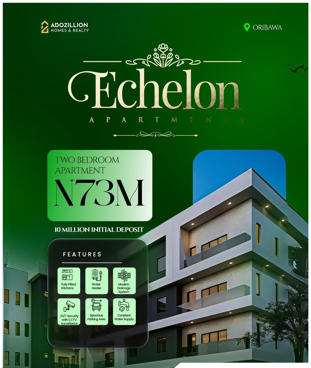  ECHELON APARTMENTS, ORIBANWA