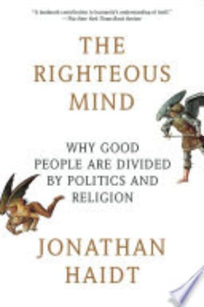 The Righteous Mind by Jonathan Haidt — book cover
