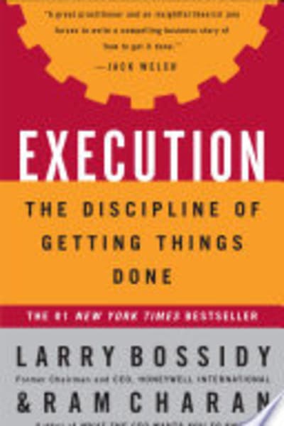 Execution by Larry Bossidy & Ram Charan — book cover
