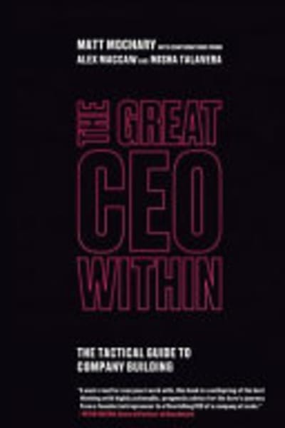 The Great CEO Within by Matt Mochary — book cover