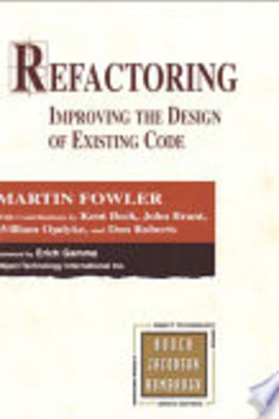 Refactoring by Martin Fowler — book cover