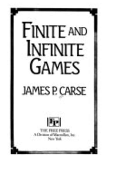 Finite and Infinite Games by James P. Carse — book cover