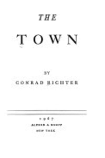 The Town by Conrad Richter — book cover