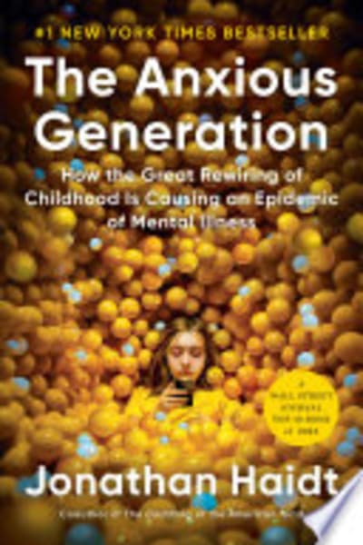 The Anxious Generation by Jonathan Haidt — book cover