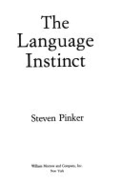 The Language Instinct by Steven Pinker — book cover