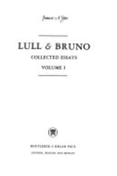 Lull & Bruno by Frances Amelia Yates — book cover