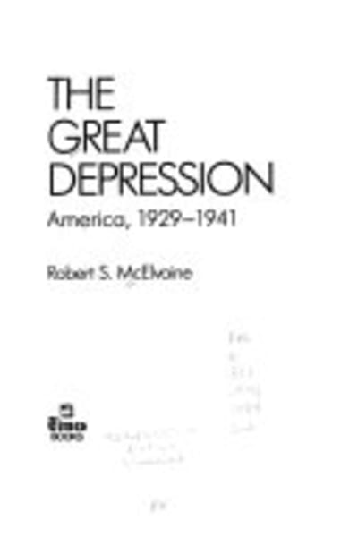 The Great Depression by Robert S. McElvaine — book cover
