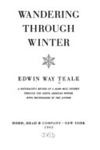 Wandering through Winter by Edwin Way Teale — book cover
