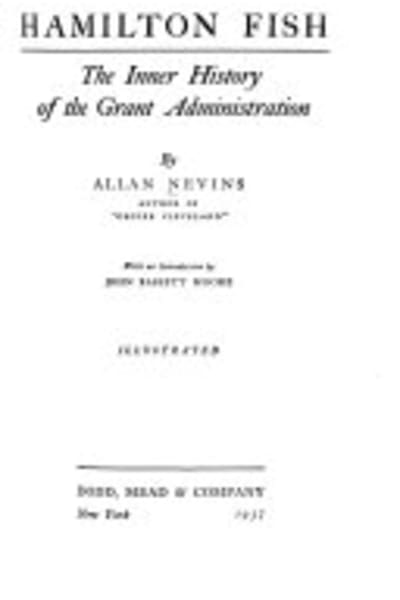 Hamilton Fish by Allan Nevins — book cover