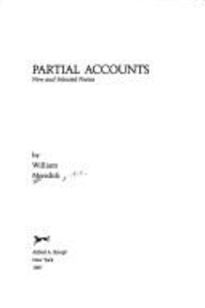 Partial Accounts: New and Selected Poems by William Meredith — book cover