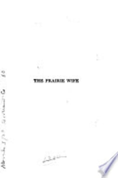 The Prairie Wife by Arthur Stringer — book cover