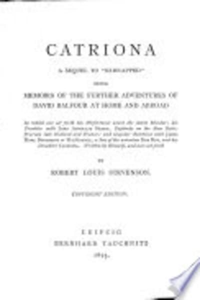 Catriona by Robert Louis Stevenson — book cover