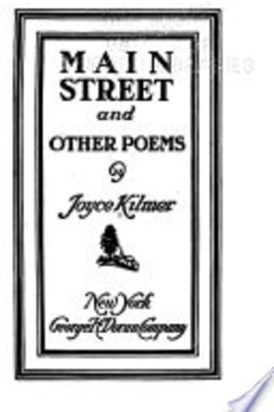 Main Street, and Other Poems by Joyce Kilmer — book cover