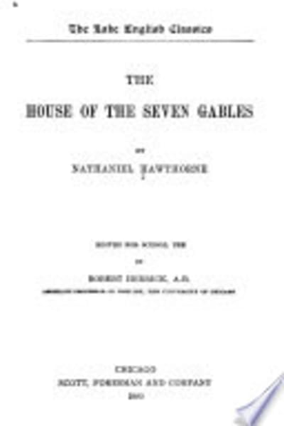 The House of the Seven Gables by Nathaniel Hawthorne — book cover