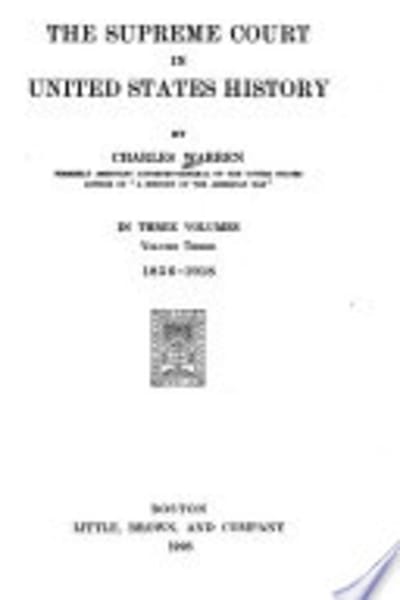 The Supreme Court in United States History by Charles Warren — book cover
