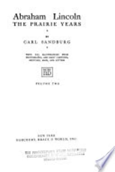 Abraham Lincoln: The War Years by Carl Sandburg — book cover