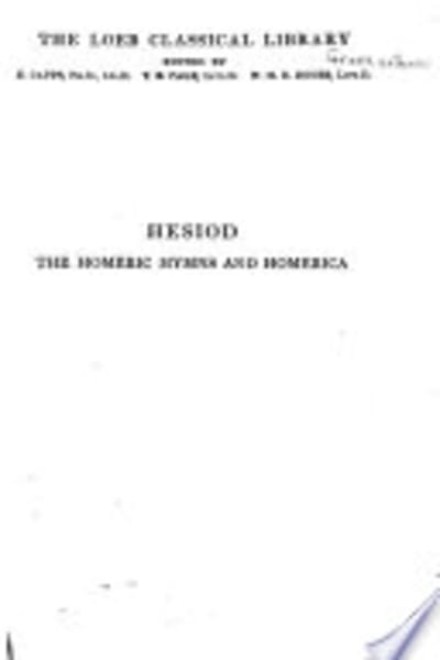 Hesiod, the Homeric Hymns, and Homerica by Hesiod — book cover