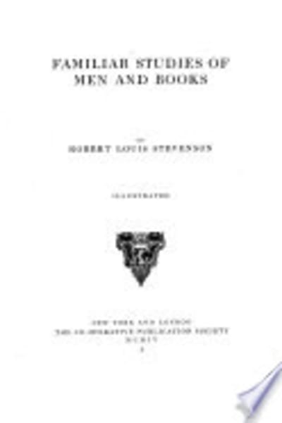 Familiar Studies of Men and Books by Robert Louis Stevenson — book cover