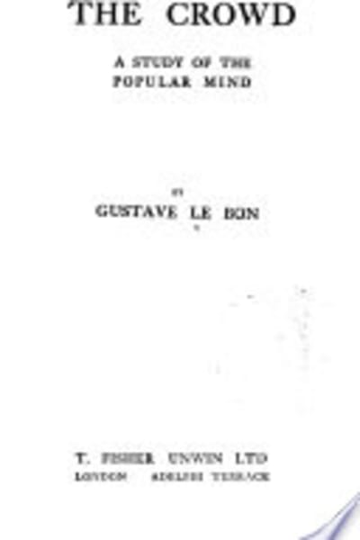The crowd by Gustave Le Bon — book cover