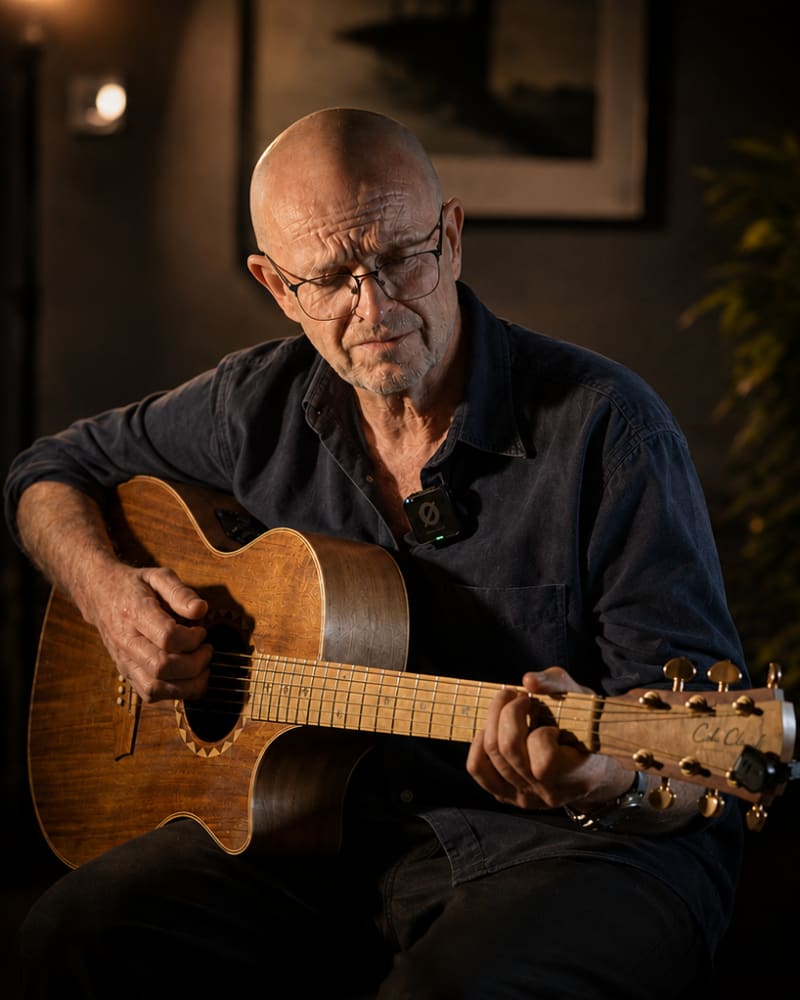 Richard Ings performing live acoustic guitar in Canberra