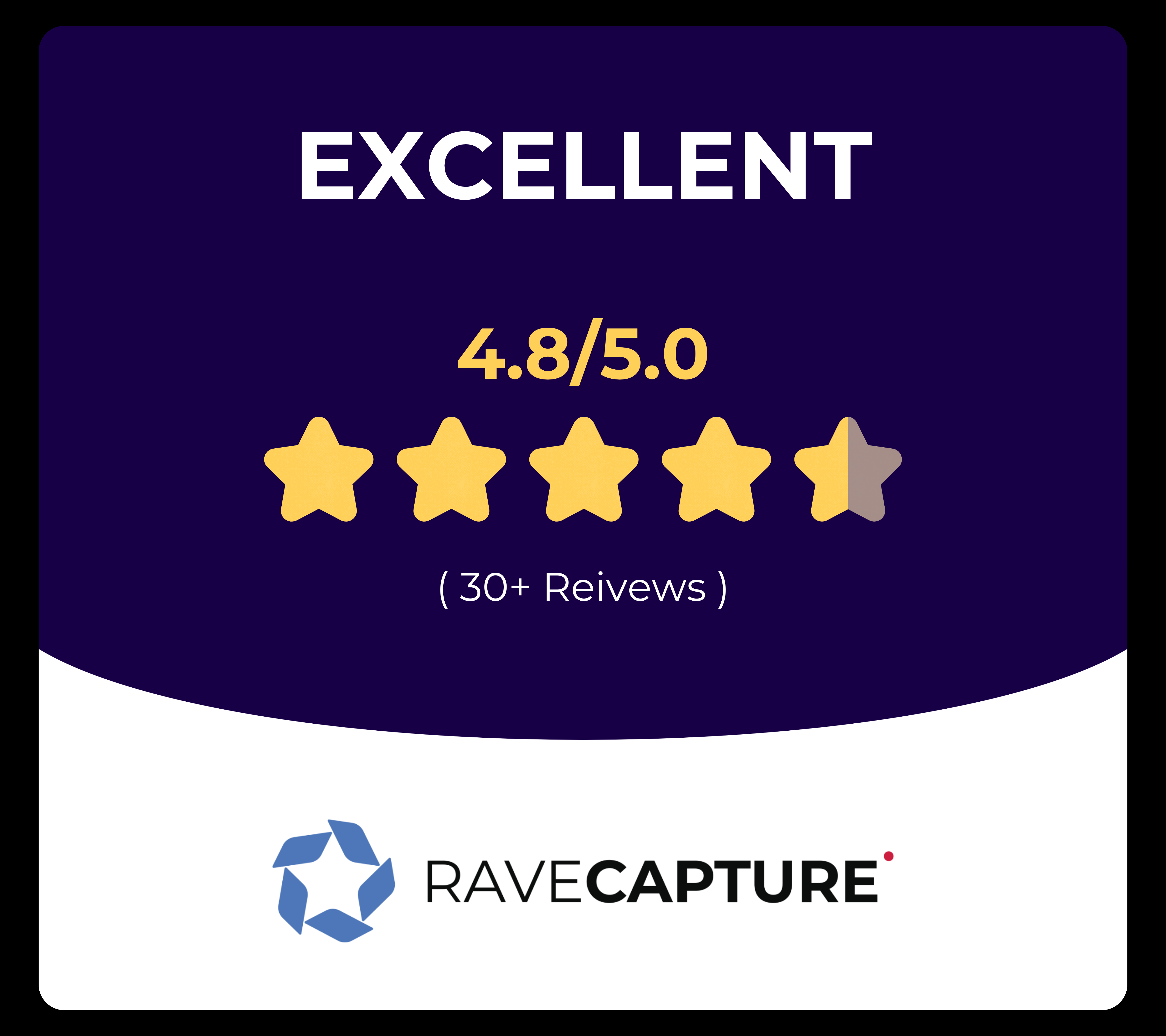 Excellent Rating 4.8/5.0