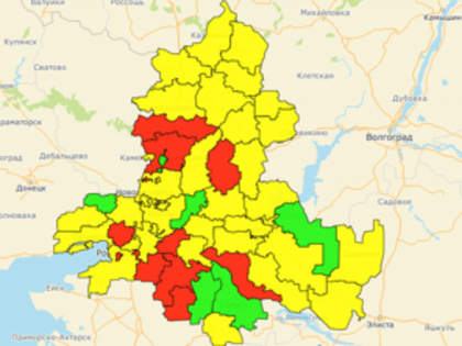 В «зеленой» санитарной зоне 10, а в «красной» 9 муниципалитетов: «светофор» по COVID-19 в Ростовской области