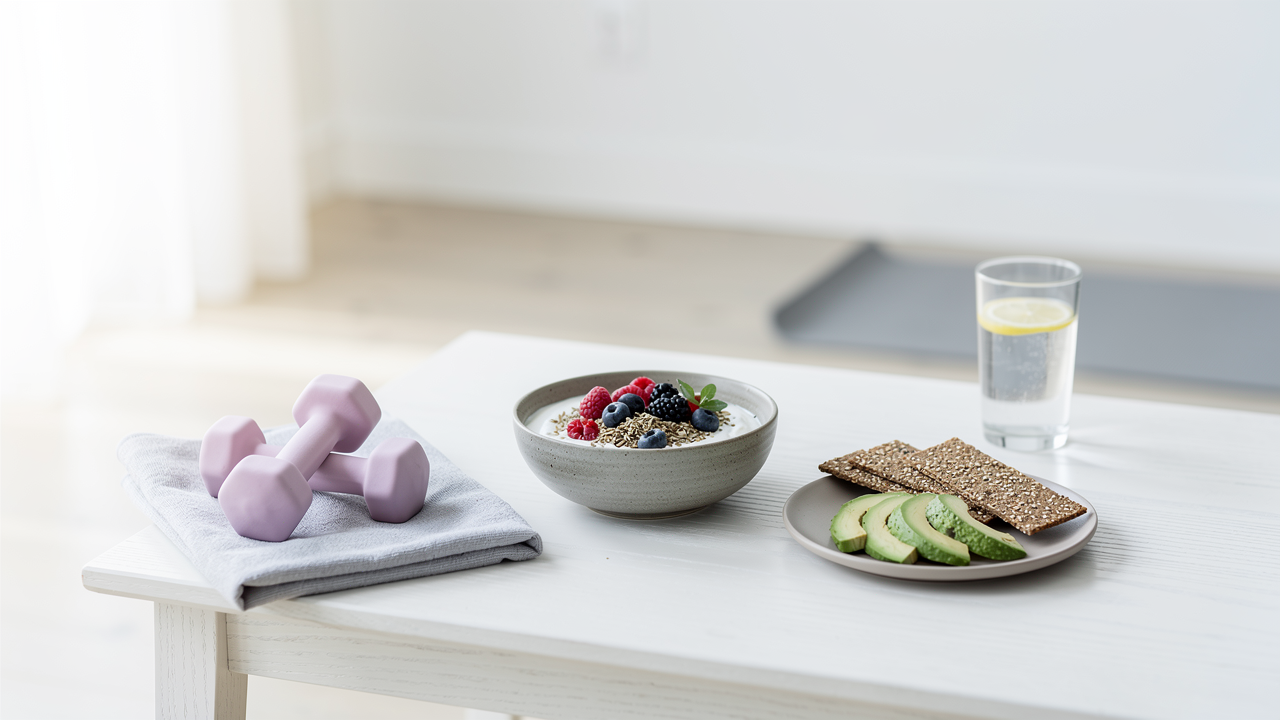 Näringsrik kost med fisk, grönt och nötter som stöd för leder och hälsa