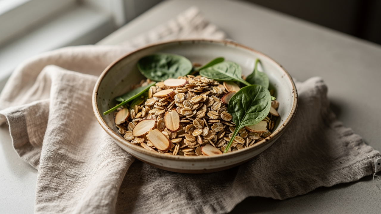 Mjolk, mandlar, agg och grona bladgronsaker som naturliga kallor till vitamin B2