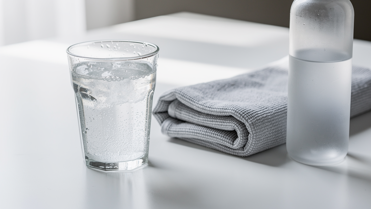 Kall kolsyrad citrus-energidryck med apelsinskivor och is