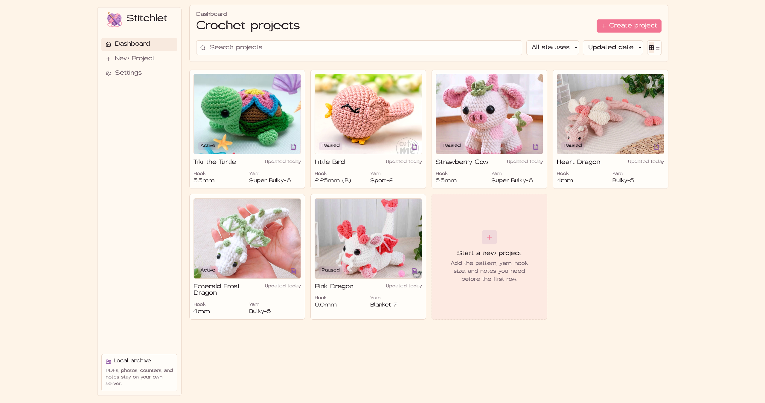 Stitchlet Dashboard