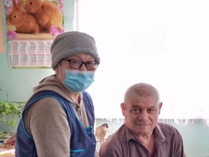 Специалисты Хоринского дома-интерната поздравили получателей услуг с 23 февраля