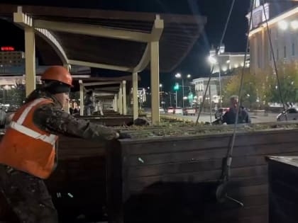 Демонтаж летней зоны отдыха в Улан-Удэ