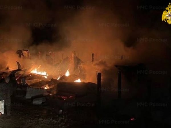 В Бурятии произошёл крупный пожар на ферме