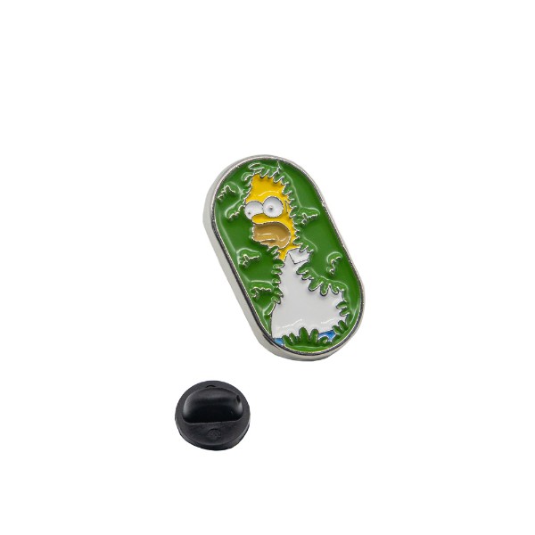 The Simpsons - Homer in Bush Pin Background Image